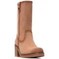 Refresh for woman. 17304003-BEIGE Ankle boots 173040 brown (41), 3 to 5 cm, Zip, Casual