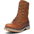 Timberland for woman. TB18328R2421 Leather ankle boots with roll-up upper and warm brown lining (36 W), Flat, Laces, Casual
