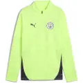 Puma Manchester City Training Quarter-Zip Top Youth, Clothing, Fizzy Apple/Blue Violet, 5-6Y