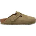 Birkenstock Boston Suede Leather Narrow Sandaler grønn