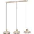 Eglo Pendelleuchte Valdiola 3xE27 Sandfarben/Messing-geb, 3 lampor, E27, IP20, mässing, Slipa