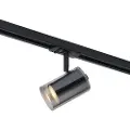 QAZQA Moderne spot zwart met smoke glas voor railsysteem 1-fase - Iconic Lloyd