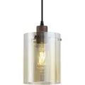 QAZQA Moderne spot donker brons met amber glas voor railsysteem 1-fase - Iconic Dome