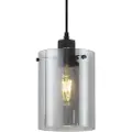 QAZQA Moderne spot zwart met smoke glas voor railsysteem 1-fase - Iconic Dome