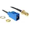 DeLOCK - Antennekabel - FAKRA C-stikforbindelse (hun) til SMA (hun) - 20 cm - sort