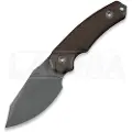 Kunwu Knives Stiffy D. - Brown Micarta - Stonewashed kniv