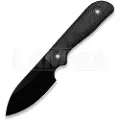 Kunwu Knives Stiffy P. - Black Micarta - DLC kniv
