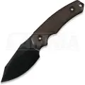 Kunwu Knives Stiffy D. - Brown Micarta - DLC kniv