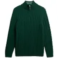 Superdry Cotton Classic Cable Genser Med Halv Glidelås