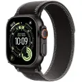 Apple Watch Ultra 3 GPS + Cellular 49mm Black Titanium Case with Black/Charcoal Trail Loop - S/M
