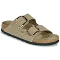 Birkenstock for woman. 1030395 Arizona Big Buckle Beige Leather Sandals (36), Flat, None, Casual