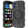 Mtp Products iPhone 17 Wave-Edge Laser Glitter MagSafe-deksel - gjennomsiktig svart