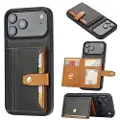 Mtp Products iPhone 17 Pro Max Retro Style Deksel med Lommebok - Svart