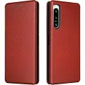 Mtp Products Sony Xperia 5 IV Flip-deksel - Karbonfiber - Brun
