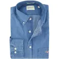 Gant for man. 3000400 Shirt Regular Fit blue (5XL), Casual, Cotton, Classic, Long sleeve