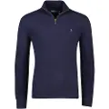 Ralph Lauren for man. 710876756001 Fleece pullover with short navy zip (M), Casual, Wool