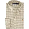 Ralph Lauren for man. 710852744004 Slim Fit Gingham Shirt beige (S), Casual, Cotton, Long sleeve