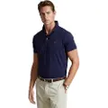 Ralph Lauren for man. 710713130006 Custom Slim Fit polo shirt in soft navy cotton (M), Casual, Short sleeve