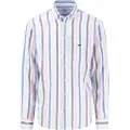 Fynch&Hatton Colorful Linen Stripes Kortarmet Skjorte