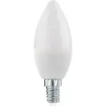 Eglo - LED-lyspære - form: C37 - E14 - 5.5 W (ekvivalent 40 W) - klasse F - varmt hvitt lys - 3000 K - opal