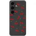 Mtp Products Samsung Galaxy S25 FE TPU-deksel med kirsebærmønster - svart
