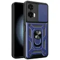 Mtp Products Motorola Moto G35 Hybrid-deksel med Roterende Ring med Kameraskjold - Blå