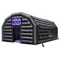 Vevor Oppblåsbar nattklubb, 8 x 6 x 4 m oppblåsbart festtelt med 1100W blåse og sandsekk, ventilert oppblåsbar nattklubb med 2 vinduer, luftkubehus for arrangement, bursdag, bryllupsfest