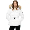 Superdry for woman. W5011928A Fuji Belted Puffer Jacket white (S), Casual, Polyester