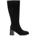 Xti for woman. 14342401-NEGRO Leather boots 143424 Black (35), 5 to 8 cm, Zip, Casual