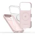 Tech-Protect iPhone 17 Pro flytende silikon-deksel - MagSafe-kompatibel - Rosa perle