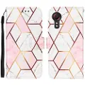Mtp Products Marble Pattern Samsung Galaxy Xcover 5 Lommebok-deksel - Rosa / Hvit