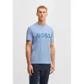Hugo Boss for man. 50530990 Tape Logo T-shirt blue (4XL), Casual, Cotton, Short sleeve