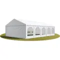 TOOLPORT 6x10 m partytelt, PVC-presenning, hvit, med bunnramme