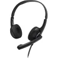 Hama HS-P150 V2 On-Ear Office-hodesett med 3,5 mm-kontakt - Svart