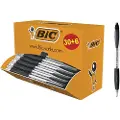 BIC Atlantis Classic, Uttrykkbar kulepenn med hengefeste, Gjenfyllbar, Svart, 36 stykker