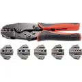 Toolcraft PZ-505 818645 Krympetang 7 dele Koaksial stikforbindelse BNC, TNC, LWL-stik RG6, RG8, RG11, RG58, RG59, RG62, RG174, RG179, RG213, RG8218