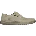 SKECHERS for man. 66387 Slippers Melson taupe (44), Fabric, Flat, Laces, Casual