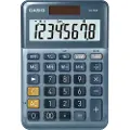 Casio MS-80E - Skrivebordskalkulator - 8 sifre - solpanel, batteri - blå