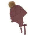 En fant Baby Lue Med Fuskepels Rose Taupe