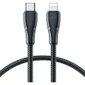JOYROOM USB-C til Lightning-kabel 0,25 m – 20 W, svart