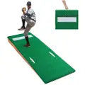 Vevor Pitching Mound, bærbar baseball pitcherhaug, 85 tommer innendørs utendørs pitching trenings- og treningsutstyr, softball pitching hjelpemidler med antifade gress, pitching gummi, justerbar base