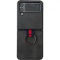 Mtp Products Samsung Galaxy Z Flip4 Belagt Deksel med Metallring - Svart