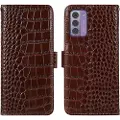 Mtp Products Nokia G42 Crocodile Series Lommebok-deksel i Lær med RFID - Brun
