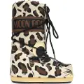 Moon Boot unisex for kids. 80D3400300 Beige Icon Boots (27/30), Flat, Laces, Casual, Animal Print, children's fashion