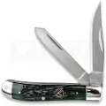 Roper Knives Trapper Green Bone Carbon pocket knife