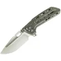 Reate Terminator TX228 foldekniv, Dark Bead Blasted Titanium, Satin