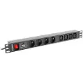 Lanberg Pdu-04e04i-0200-bk 2 M 8-veis Strømskinne For Rack