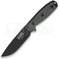 ESEE Model 4, black/black, tan plastic sheath, nylon sheath