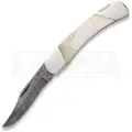 Bear & Son White Smooth Bone Lockback foldekniv