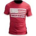 Tops knives Flag Logo Red t-skjorte, L